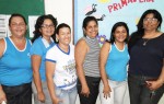 Professores da Escola Estadual Leme do Prado comemoram com Betinha a reeleição