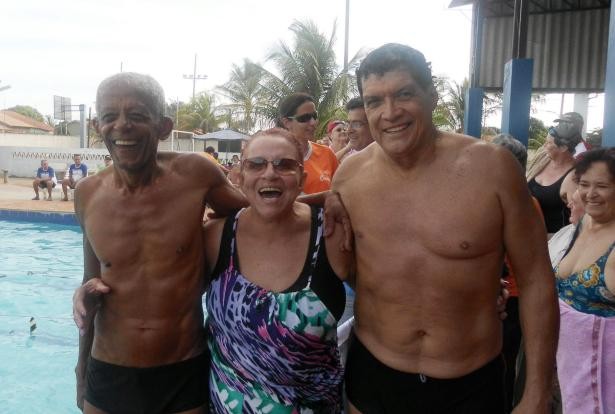 Edilson e Juca, ouro na natação em Jardim