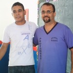 Aluno Welington Soares e professor Marcos